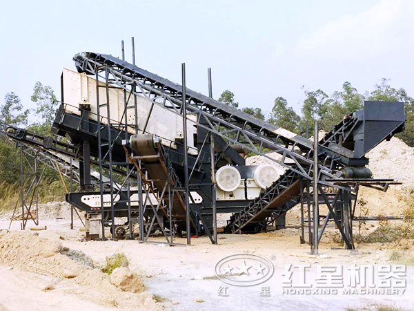 河卵石自動(dòng)破碎機(jī)廣東用戶現(xiàn)場