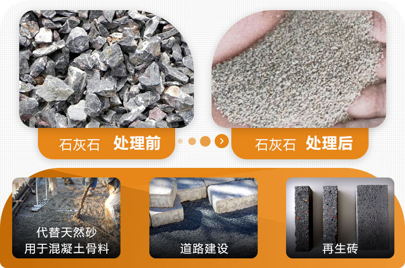 石灰石可以制砂，且用途廣泛